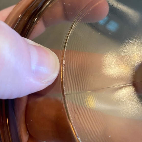 Pyrex vintage amber glass pot lid P810 - Picture 5 of 6